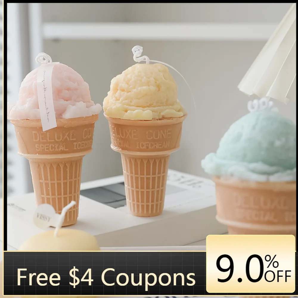 Ice Cream Scented Candles Handmade Soy Wax Creative Ice Cream Scented Candles