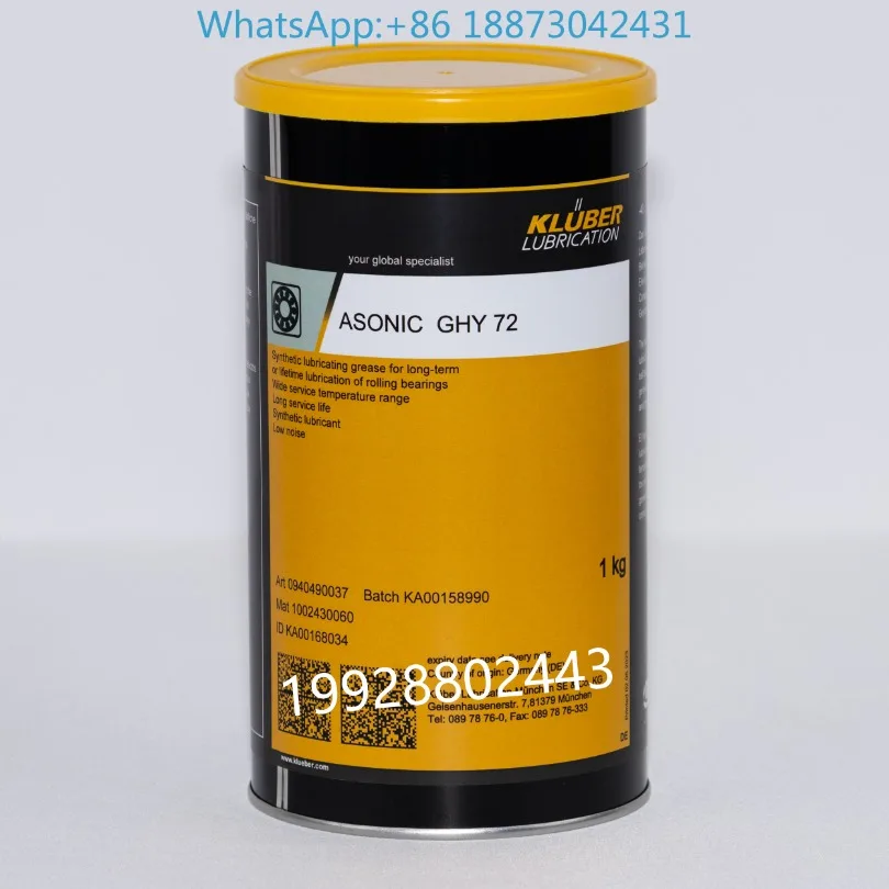 KLUBER ASONIC GHY 72 is used for long-term or lifetime synthetic grease for rolling bearings.