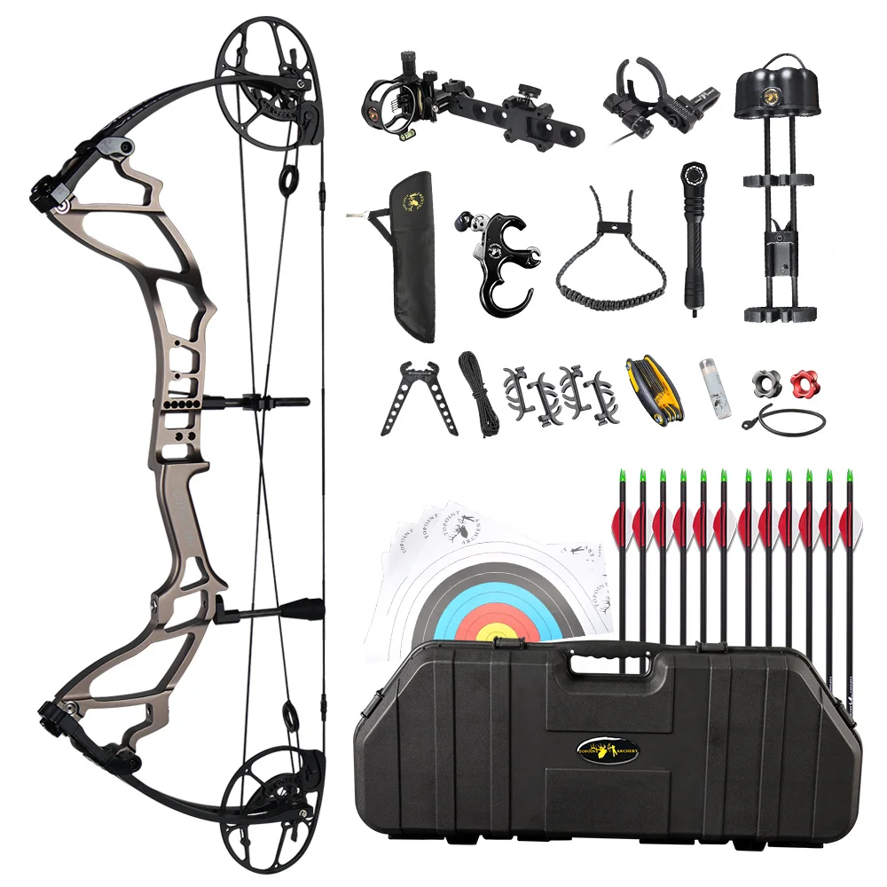 Topoint Archery Hunting Compound Bow VIGOR, LUXURY PACKAGE CNC Milling Riser, Gordon Composites Limb,BCY String OEM/ODM