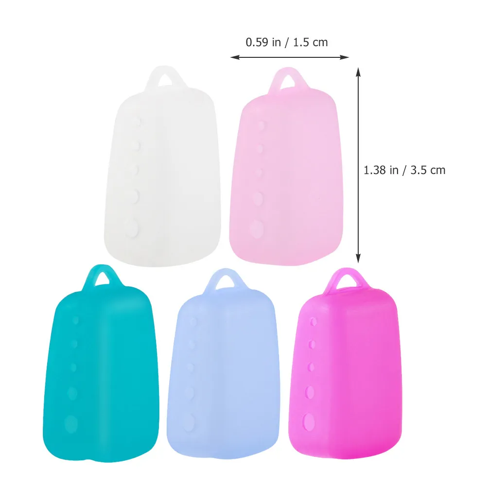 5Pcs Premium Silicone Toothbrush Head Covers Travel Friendly Toothbrush Protectors Ventilated Design Stain Resistant Compact