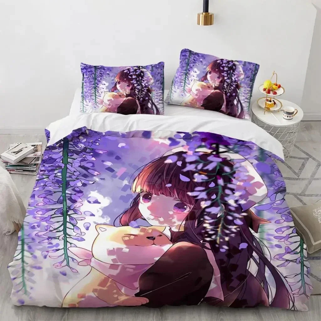 

Anime Cardcaptor Sakura Bedding Set,Duvet Cover Comforter Bed Set Quilt Cover Pillowcase,King Queen Twin Size Boys Girls Adults