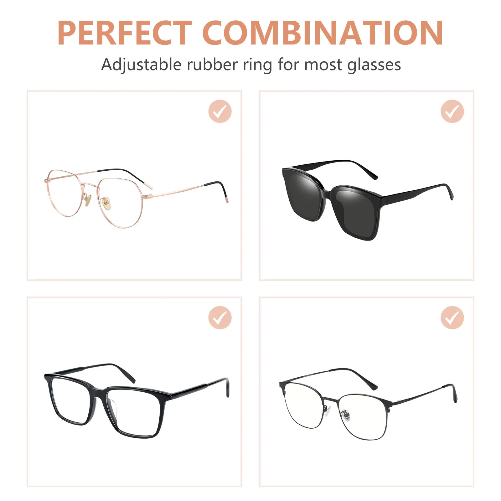 

2Pcs Eyeglass Strap Neck Rope Stylish Metal Chain Eyewear Lanyard Secure Glasses Retainer for Men Women Accessories