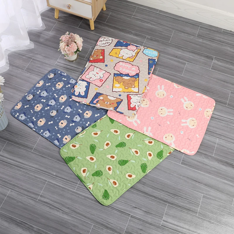 Lavável Pet Pee Pad, Tapete de fraldas reutilizáveis, Tapetes para cães, cama para cães, urina, treinamento, quatro estações