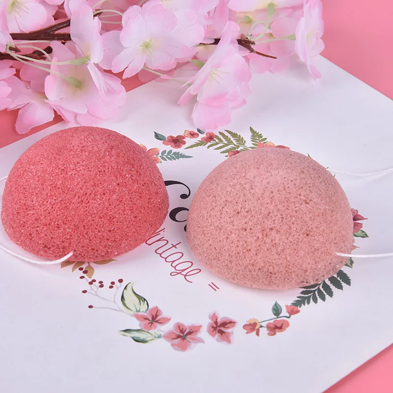 1 Buah spons perawatan wajah Puff kosmetik wanita Makeup alat perawatan kulit Cuci wajah spons pembersih Konjac wajah alami