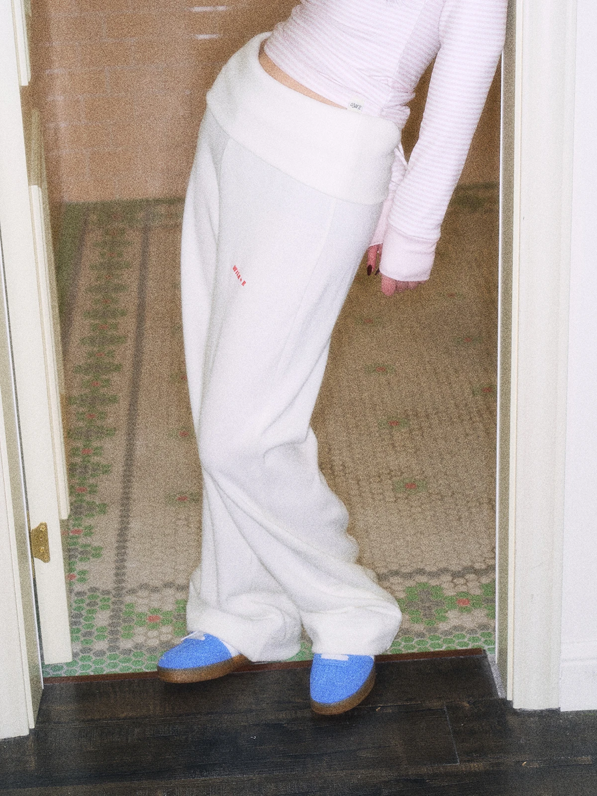 

Оригинальные вязаные повседневные брюки для женщин, весенне-летние, прямые, длинные, с эффектом похудения, удобные, с завышенной талией