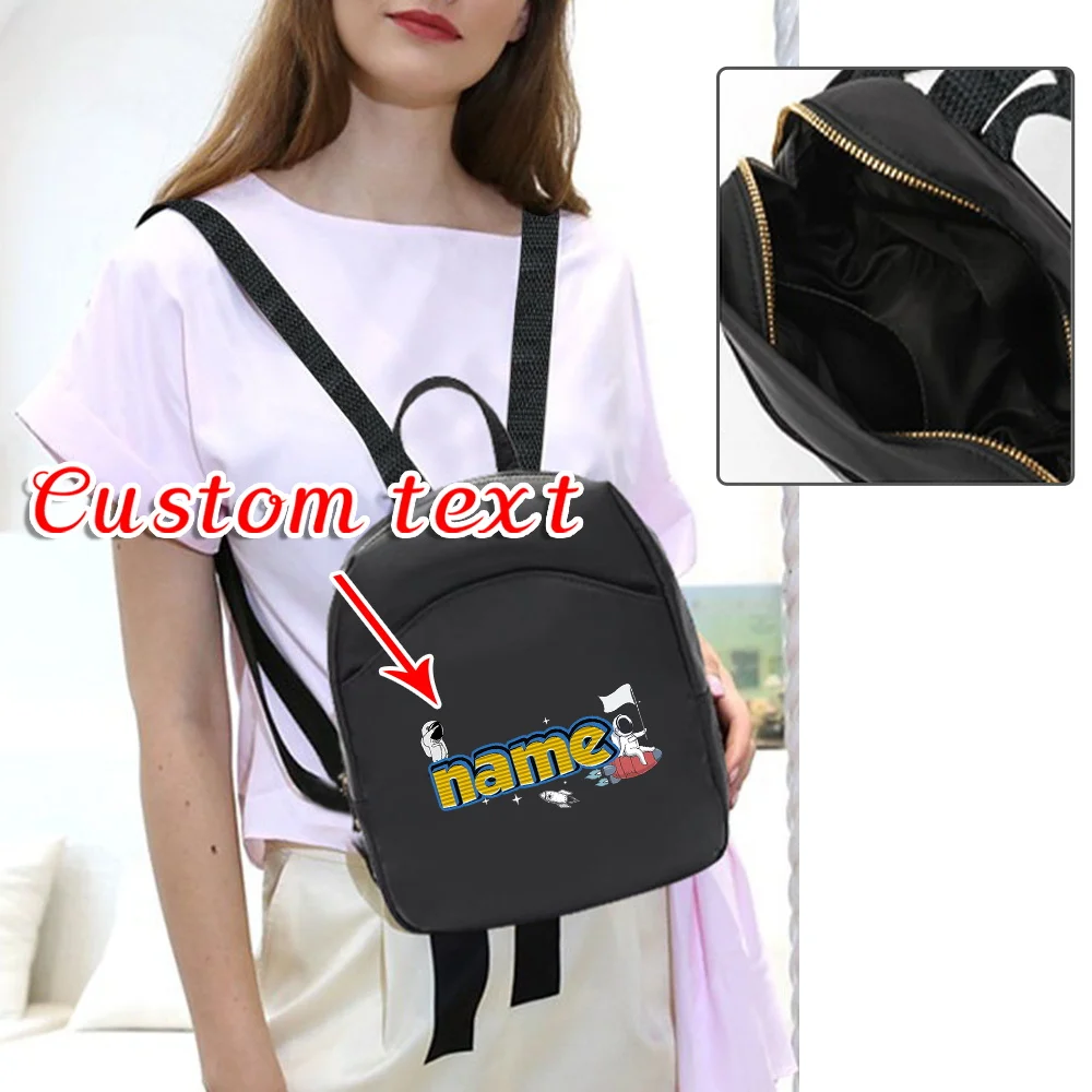 

Customized Name Fashion Backpack Mini Travel Bag Women's Backpack Portable Commuter Storage Bag Customized Product