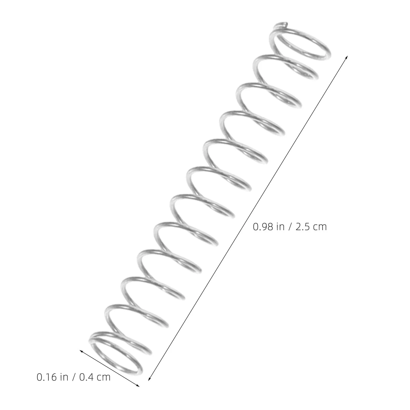 20Pcs Ballpoint Pen Springs Stainless Steel High Tension Compression Springs 25Mm Length Od 4Mm Wire 0.4mm Pen Click Mechanism