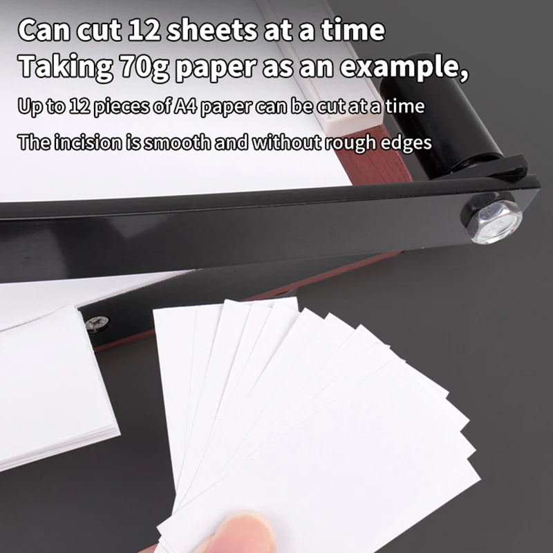 Cortadora de tarjetas de papel Pro A4, guillotina de precisión, cortador de fotos para álbum de recortes con Base de madera, herramienta de corte de papel de papelería de oficina