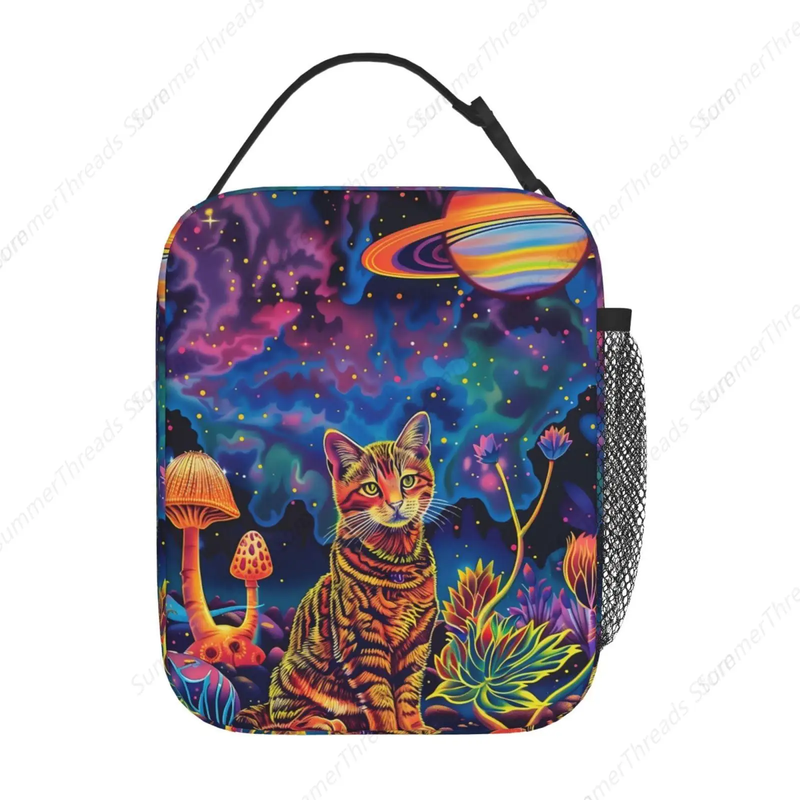 صندوق غداء كوني للقطط للنساء والأولاد والبنات والأطفال، حقيبة غداء معزولة للقطط والقطط المبردة للمدرسة والنزهات والمكتب والعمل #2