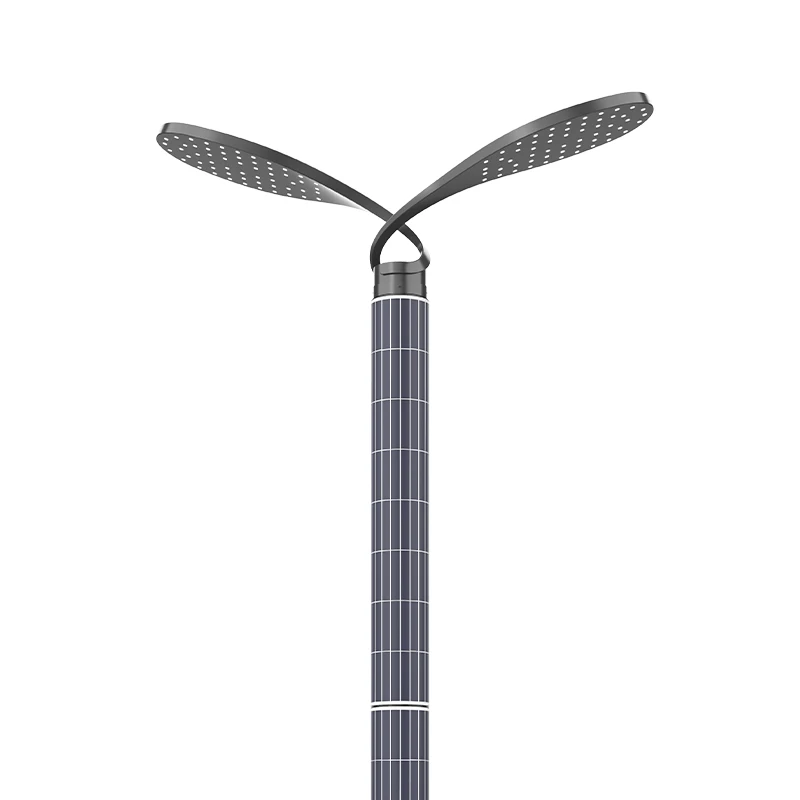 

Snow-proof solar cylindrical pole vertical solar light