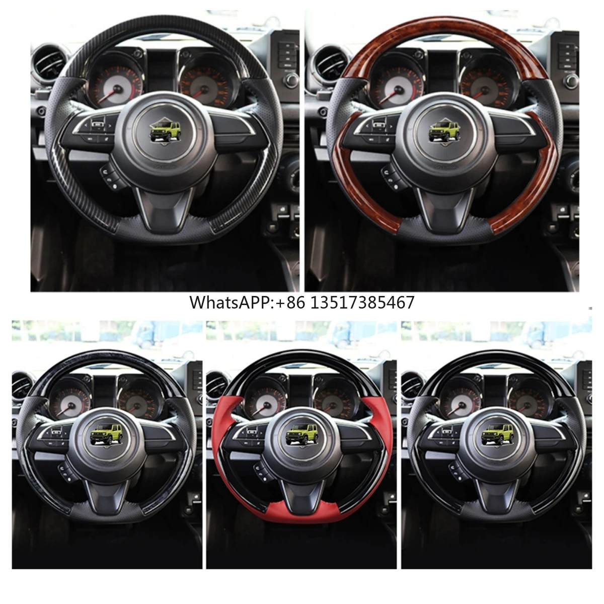 JB74W JB64W الطراز القديم اكسسوارات السيارات الداخلية عجلة توجيه سيارة لسوزوكي جيمي 2018 2020 2024 JB64 JB74 2019