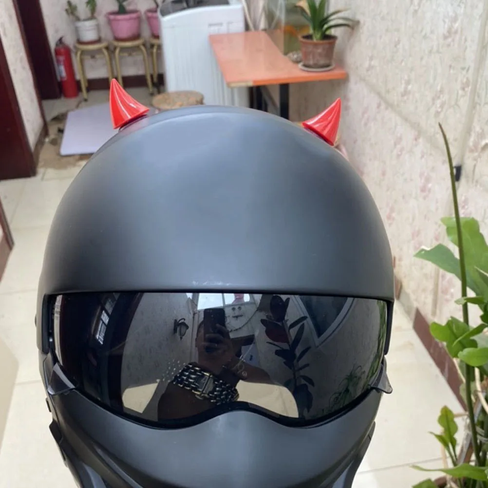 

4Pcs Horns with Suction Cup Motorcycle Decorative Accessories for Ski Bike Snowboard Horns for Men Women