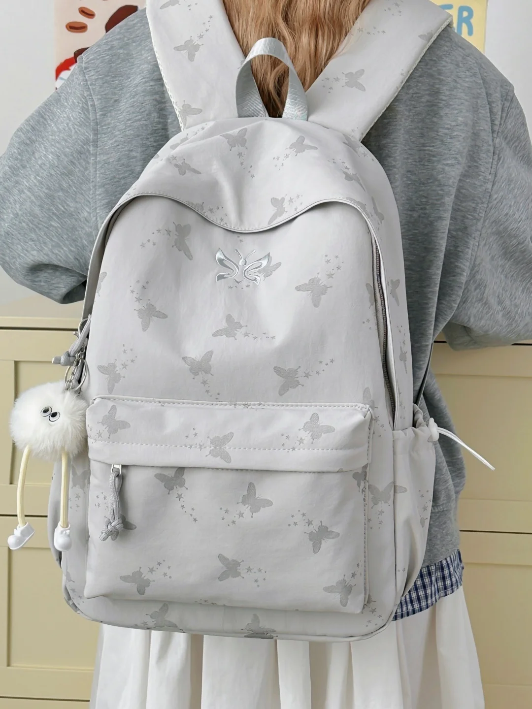 

Korean Sle Simple Large Capaci Bapa for Junior High School Girls Casual mat Design School Bag with C...