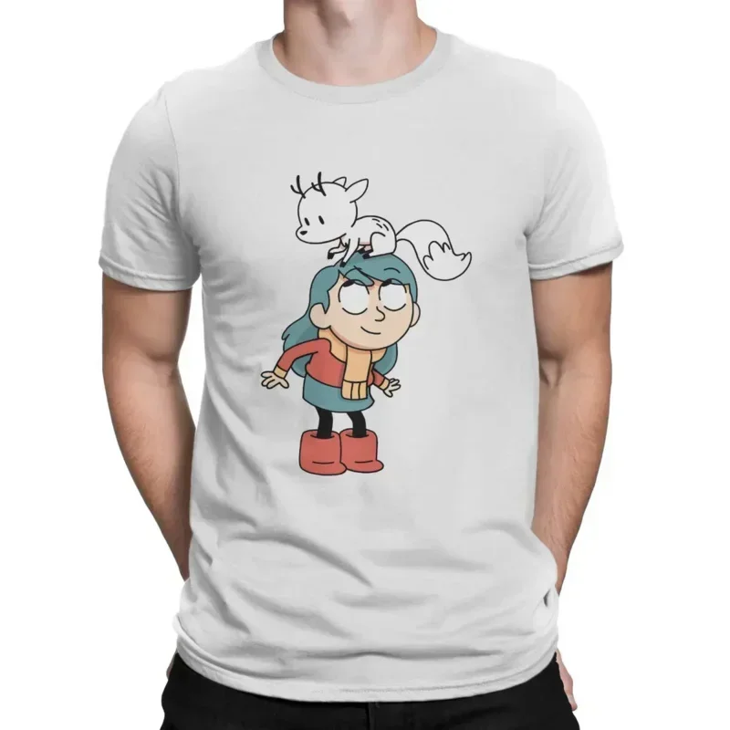 Funny cotton men T-shirt short sleeve H-Hilda cartoon T shirts o neck clothing unique tee shirts