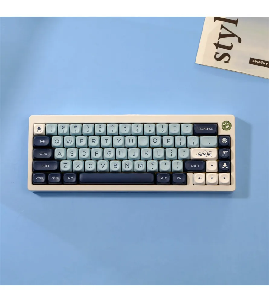 

Water keycap PBTMOA highly sublimated mechanical keyboard cap custom wooting
