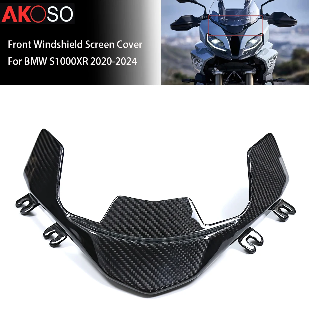 

Motorcycle 3K Dry Carbon Fiber For BMW S1000XR 2020-2024 Front Inner Panel Fairing Windshield Screen Cover Accessories Protector