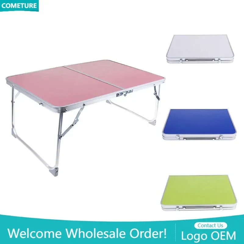 طاولة قابلة للطي مكتب التخييم سبائك الألومنيوم نزهة الجدول مقاوم للماء خفيفة للغاية الإفطار تخدم صينية السرير طاولة نزهة المحمولة #1