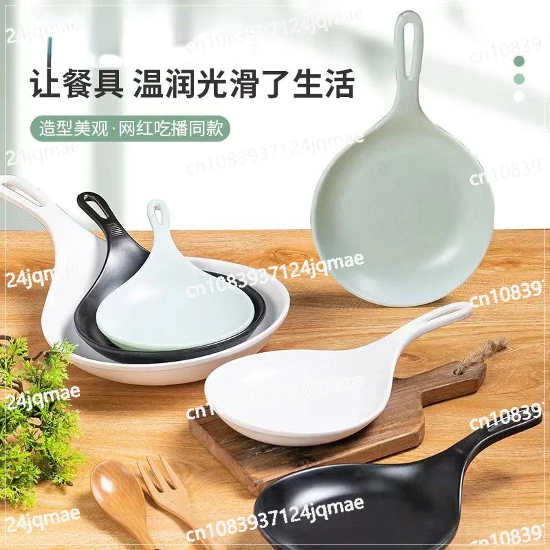 Dry Rice Spoon for People, Large Spoon for Consumption, Oversized Mukbang Long Handle, Korean Internet Celebrity Household Spoon