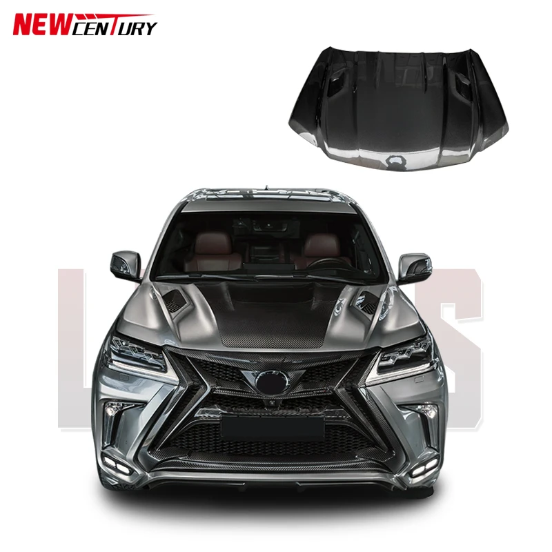 

2016-2021 for Lexus LX570 Engine Hood Trim High Quality Modified Carbon Fiber with Bolts New Condition