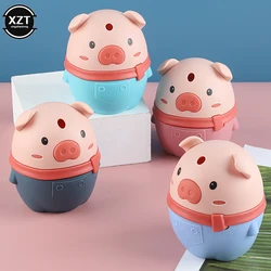 Portable Cartoon Pig Toothpick Holder Family Living Room Fashion Automatic Pop-up Toothpick Box Press Toothpick Storage Bucket