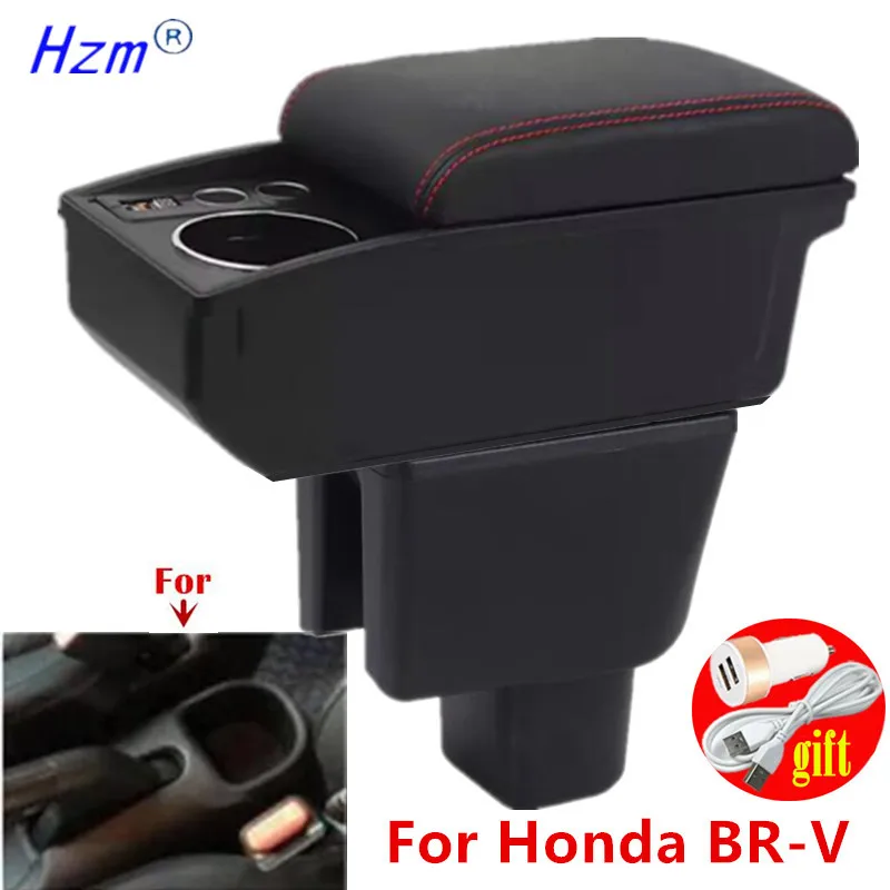 Caja de almacenamiento Central para reposabrazos de coche, portavasos para Honda BR-V, caja de reposabrazos para Honda BRV, accesorios de reequipamiento dedicados para coche