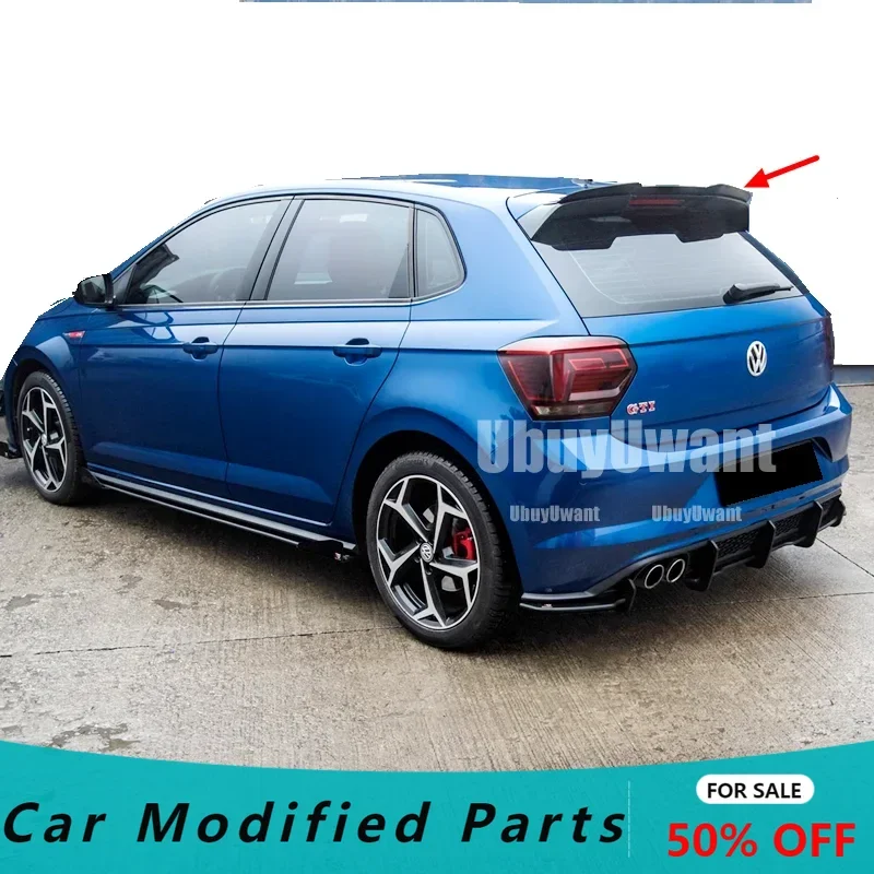 Alerón de techo trasero para VW POLO MK5 GTI/r-line alerón de ala de labio para Polo MK5 6R 6C alerones de ventana trasera de plástico ABS