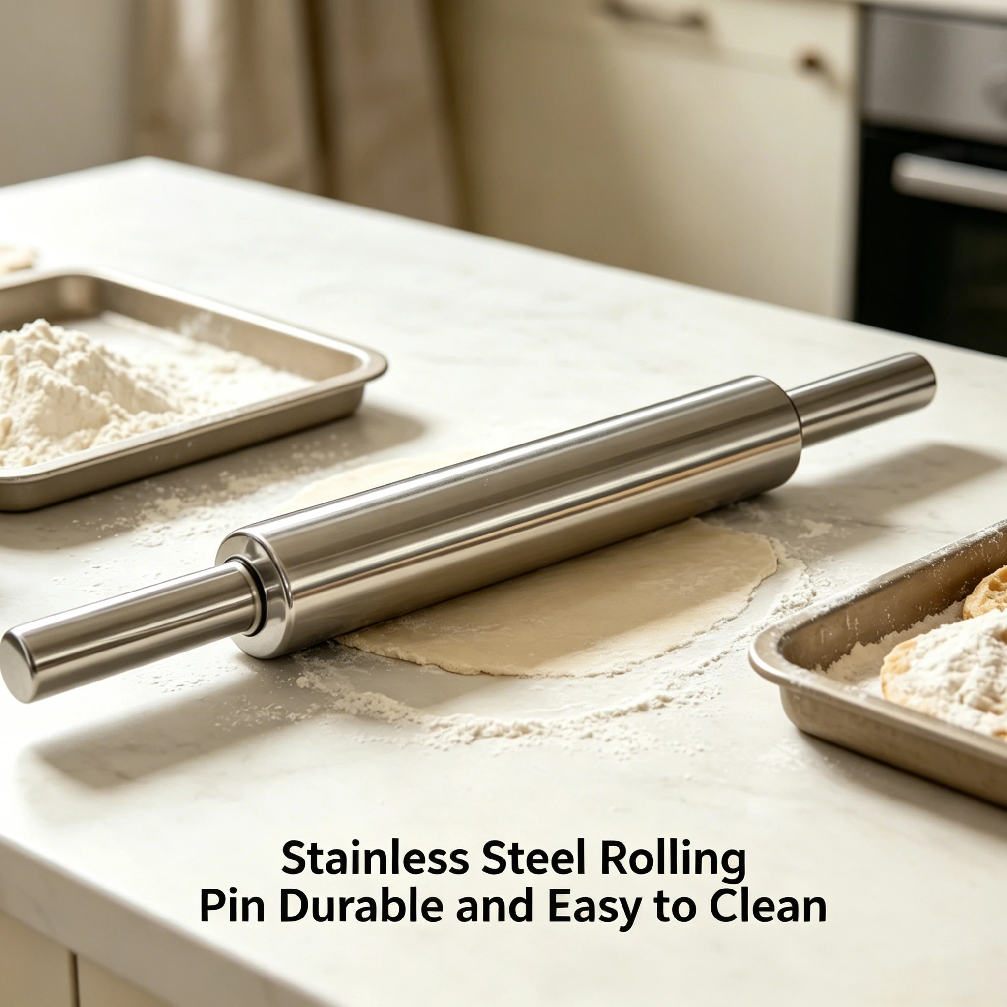 Rolo de Massa de Aço Inoxidáve - Kitchen Roller Baking avaliação e preço