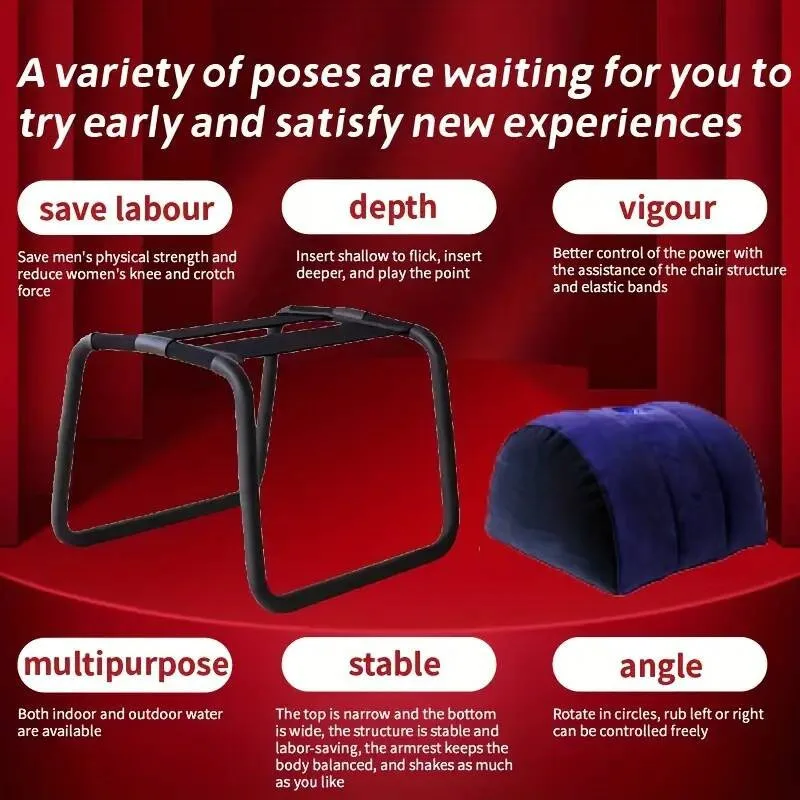 Toughage-silla inflable para ayuda sexual para parejas, silla hinchable para juegos de adultos, taburete para rebotar, muebles, Juguetes sexuales