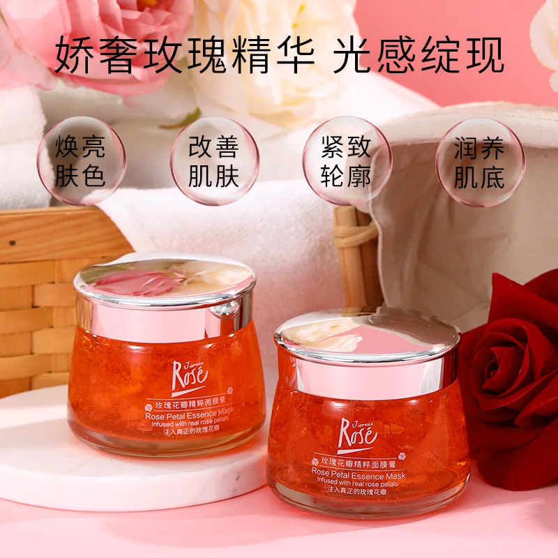 Smear-On Sleeping Mask rose petal essence Remove Dark Spots Fade Acne Scars Melanin Pigmentation Melasma Anti-Aging 1pcs 150g