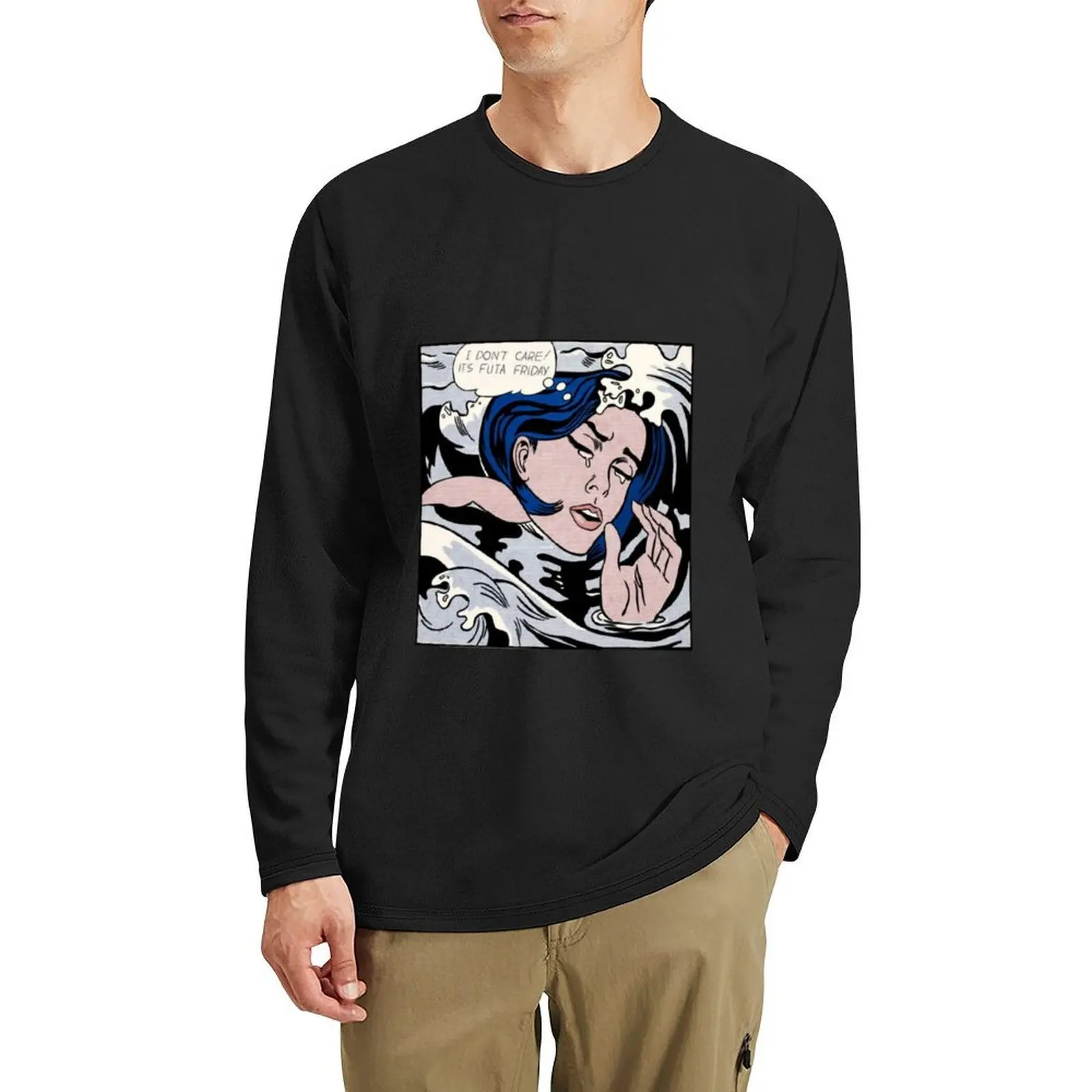 

Roy Lichtenstein Futa Friday Long T-Shirt black t shirt oversized t shirt animal print shirt for boys tshirts for men