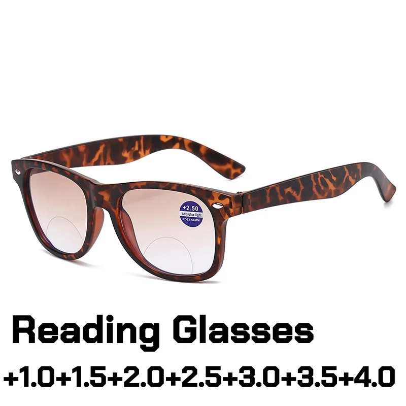 

Progressive Color Reading Sun Glasses Retro Anti Blue Light Presbyopia Glasses Unisex Progressive Glasses of View Far and Close