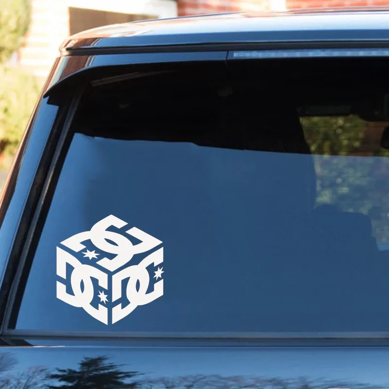

Car Vinyl Decal Holographic Geometric Cube Sticker Waterproof Removable for Car Motorcycle Auto Body Decoration