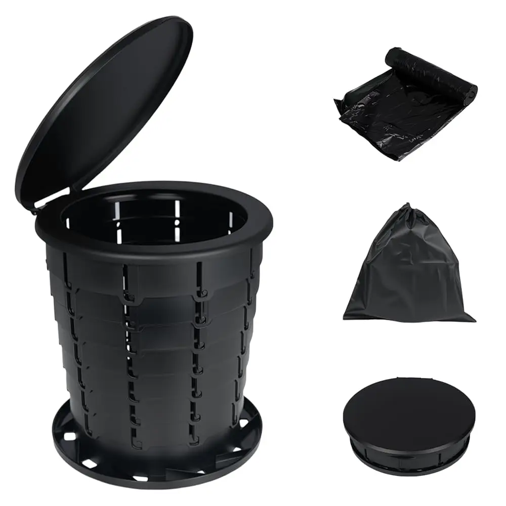 

Camping Toilet Retractable Portable Toilet Portable Potty Foldable Toilet Adjustable Height for Camping, Hiking, Fishing, Tra
