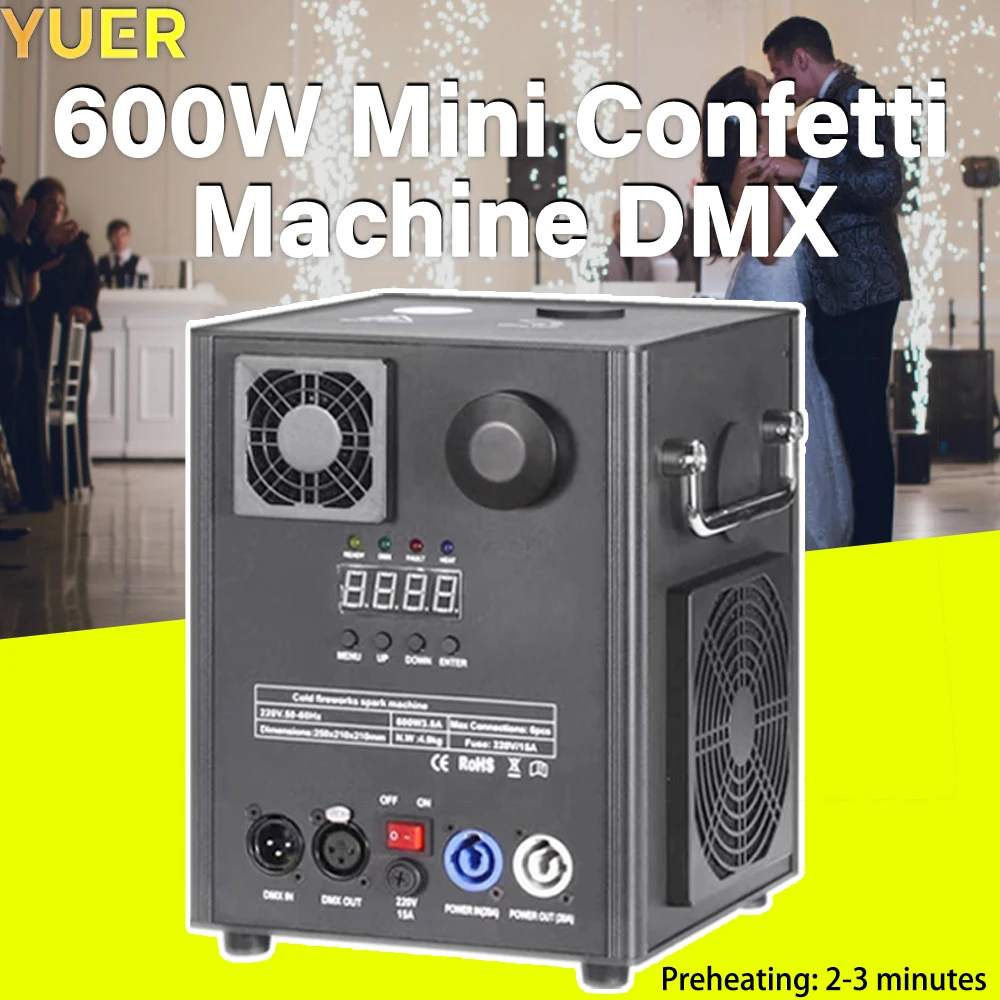 

Electronic Fog Machine 600W AC110V/220V DMX512 Remote Control Vertical Spray 1.5-5M Height Suitable for Weding Event Party DJ