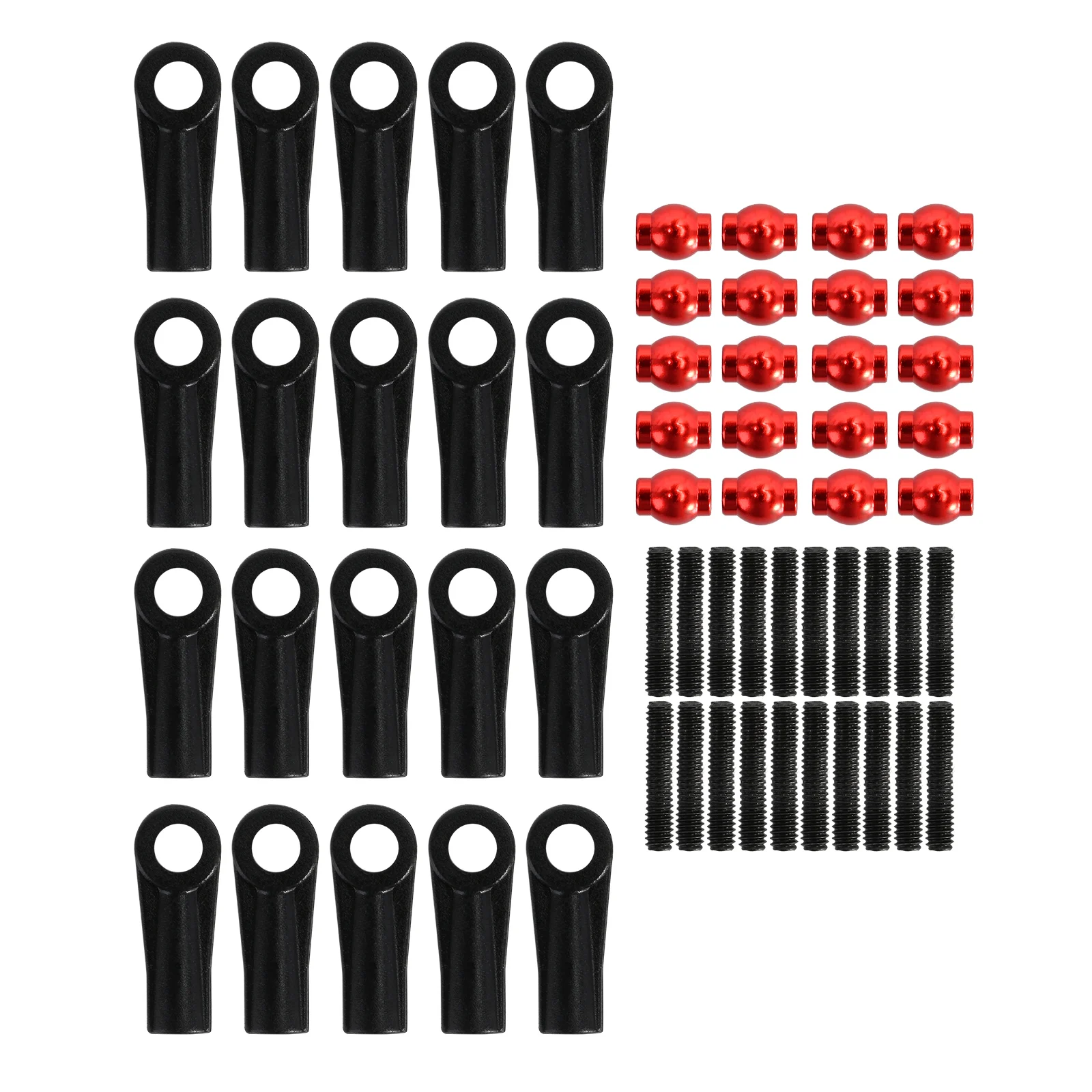 INJORA 20PCS M2 Plastic Rod Ends Link Balls For 1/24 RC Crawler Car Axial SCX24 AX24