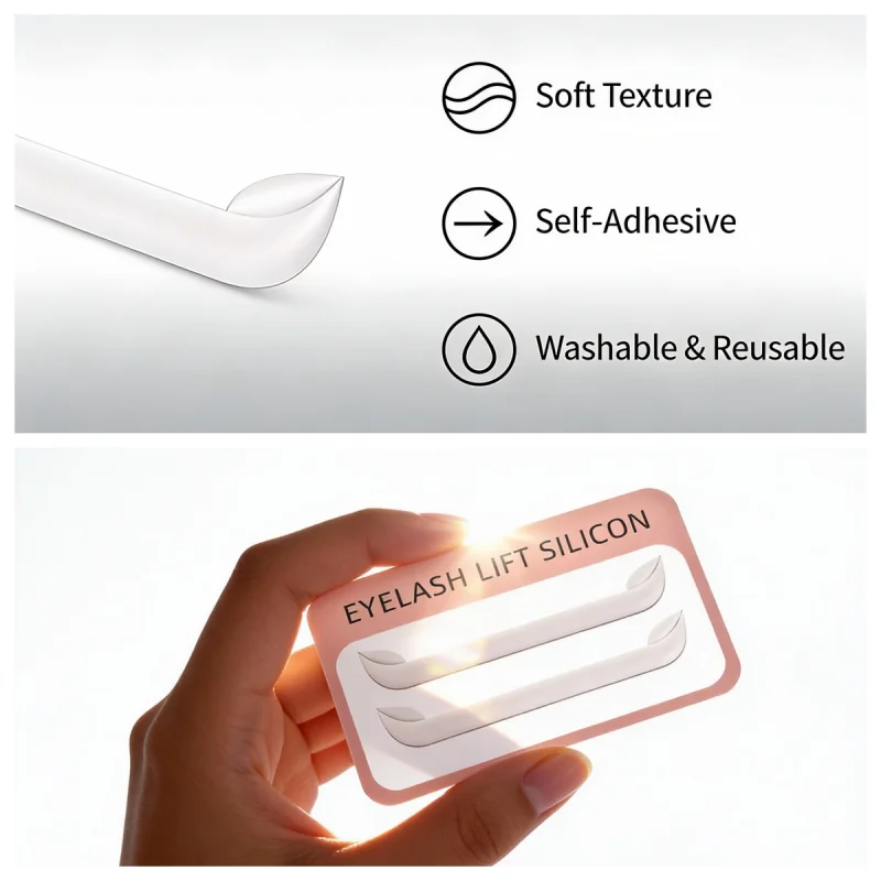 Verbesserter Keratin-Wimpernzange, halbtransparent, Paar Silikonstreifen, weich, elastisch, passend für die Augen, Beauty-Make-up-Werkzeug