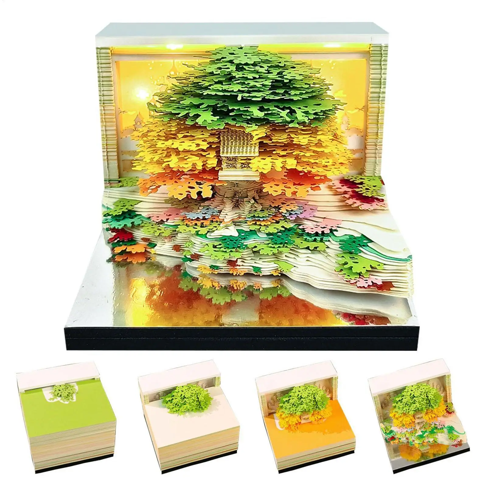 3D Calendar 2026 Tear Away Calendar Tear Away Paper Sculpture Memo Decor Flower Tree Design For Christmas Teacher School Workout