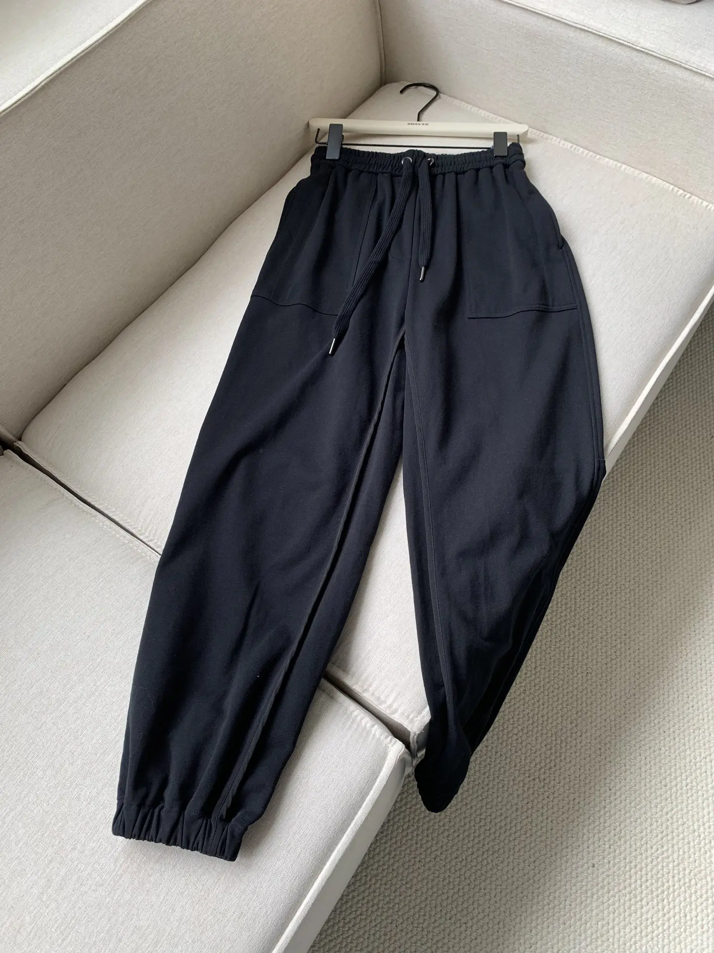 Women\'s Long Pants 2024 New Spring Summer Elastic Waist Casual Solid Color Trousers