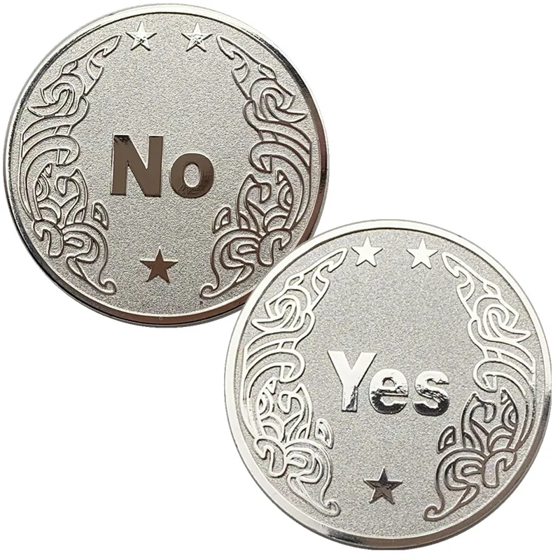 Silver Gold Copper Plated Commemorative Coins, Decision-Making Lucky Medals, Magic Coins, Fidget Coins, Prop Commemorative Coins