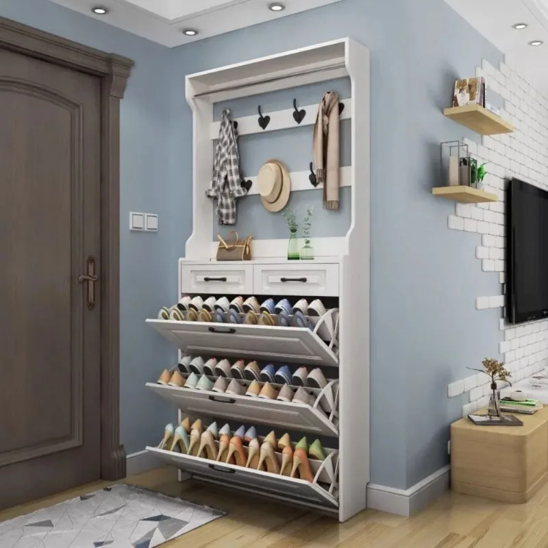المهنية توفير المساحة رفوف الأحذية معطف الشماعات مدخل تخزين الأحذية الرخيصة رفوف لهجة الجمالية Archivadores ديكور المنزل #6