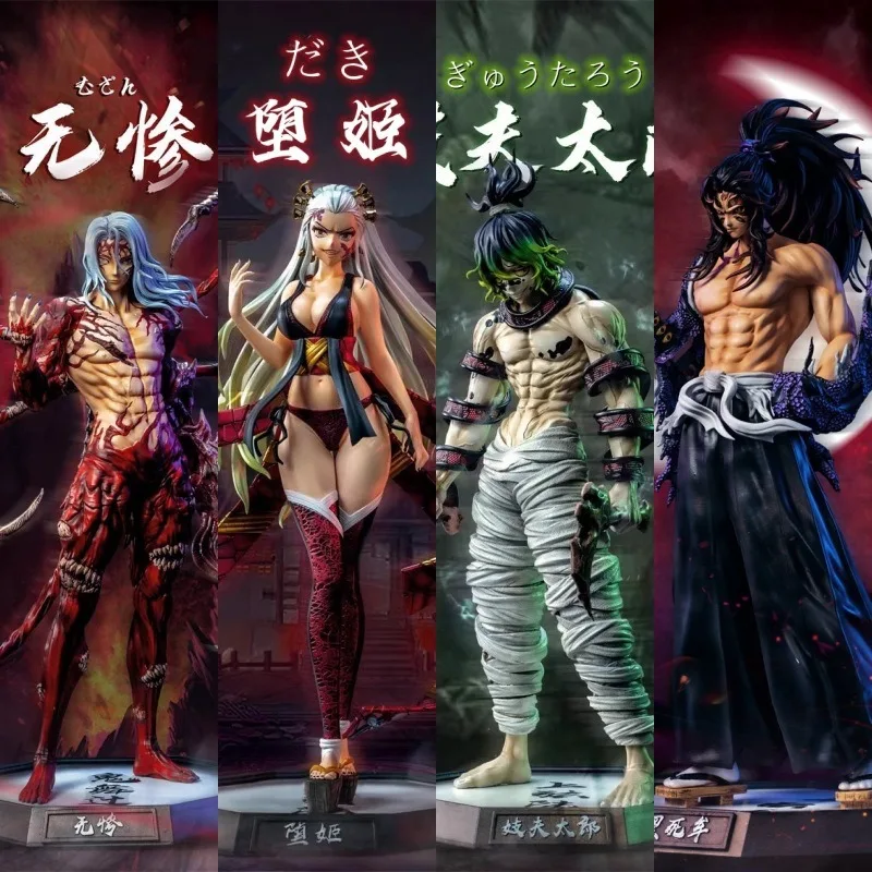 

31CM Demon Slayer Garage Kit Hashibira Inosuke Anime Action Figure Toys Q Figural Doll Decoration Collection Model Birthday Gift