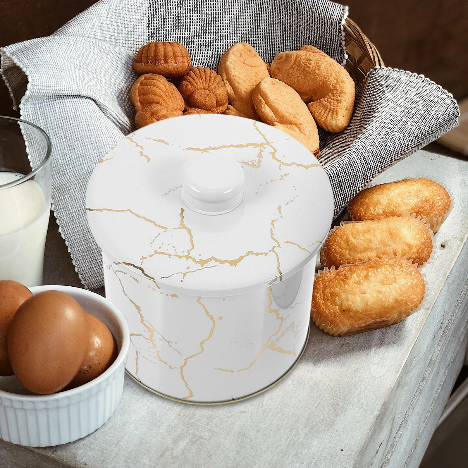 

2Pcs Bread Packaging Box Iron Cake Storage Container for Home Bakery Dessert Shop Use Baking Food Container Muffin Case