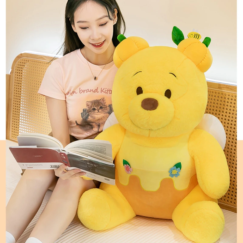 90cm Super Big Size Radish Winnie The Pooh Stuffed Plush Toy Honey Pot Winnie The Pooh Soft Plush Pillow Children's Holiday Gift