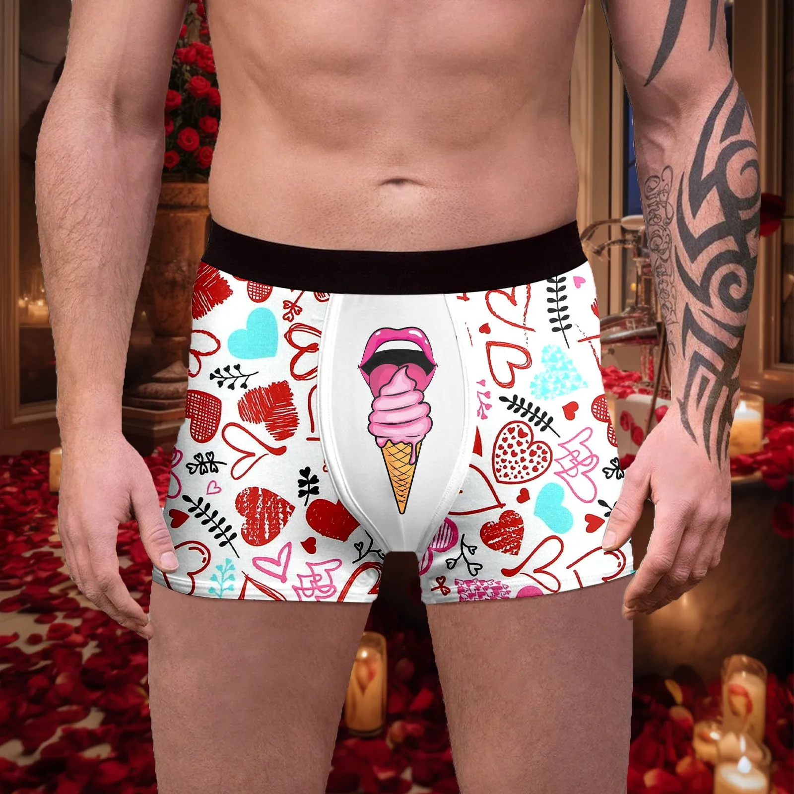 

Beaver Underwear Male Spring And Summer Color Beach Pants Drawstring Elastic Waist Breathable Soft Men Mens Underwear Tights