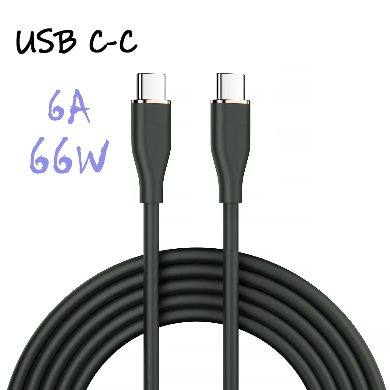 UGOURD Flüssigsilikon USB-Typ C auf C Schnellladekabel 66 W USB auf C PD 60 W 45 W 27 W für Huawei SCP Xiaomi iPhone 15 16 Pro Max