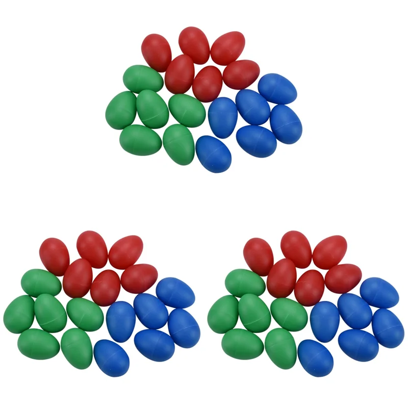 

A04F-54Pcs Egg Shakers Plastic Egg Music Shakers For Kids Maracas Eggs Percussion