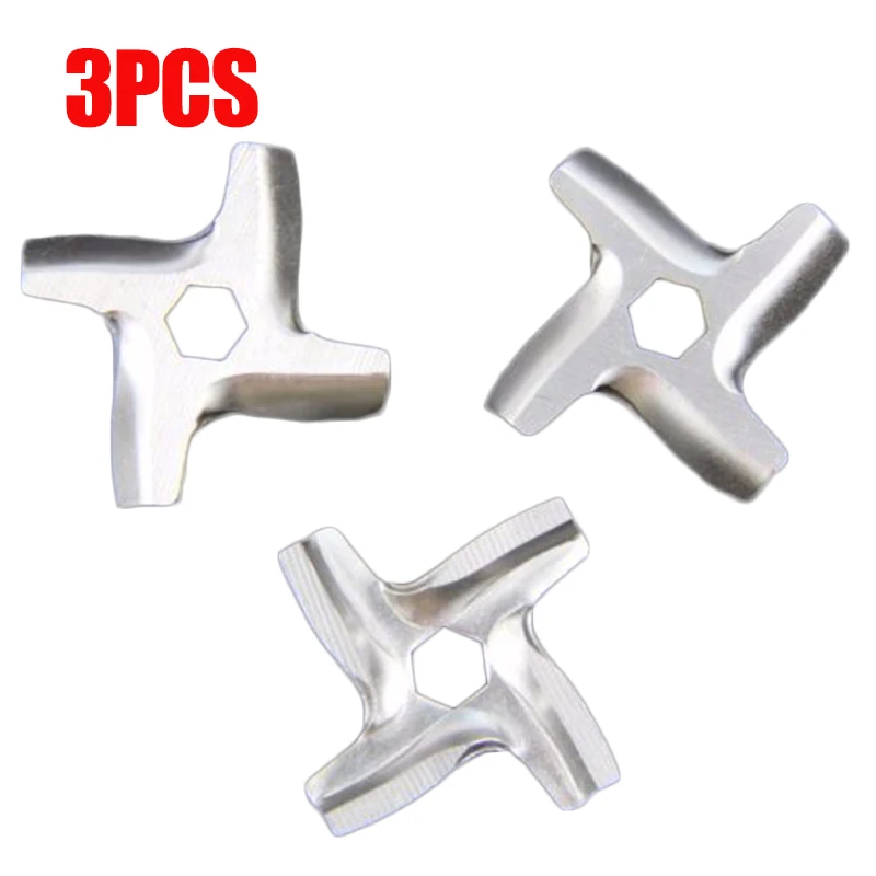 Stainless Steel Meat Grinder Parts Replacement For Moulinex HV2 HV3 HV4 HV6 HV8 ME6121 Set Of 3 Blades Durable Construction