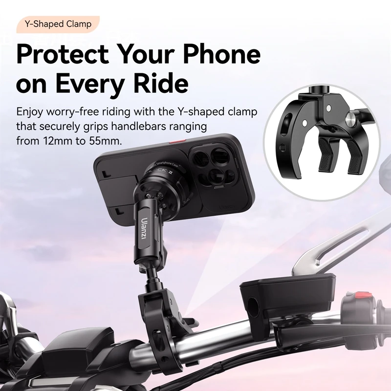 Imagem -06 - Ulanzi Motocicleta Guiador Braçadeira Montagem Suporte do Telefone de Liberação Rápida para Selfie Gps Mount Bicicleta Stem Strap Mount O-lock ii