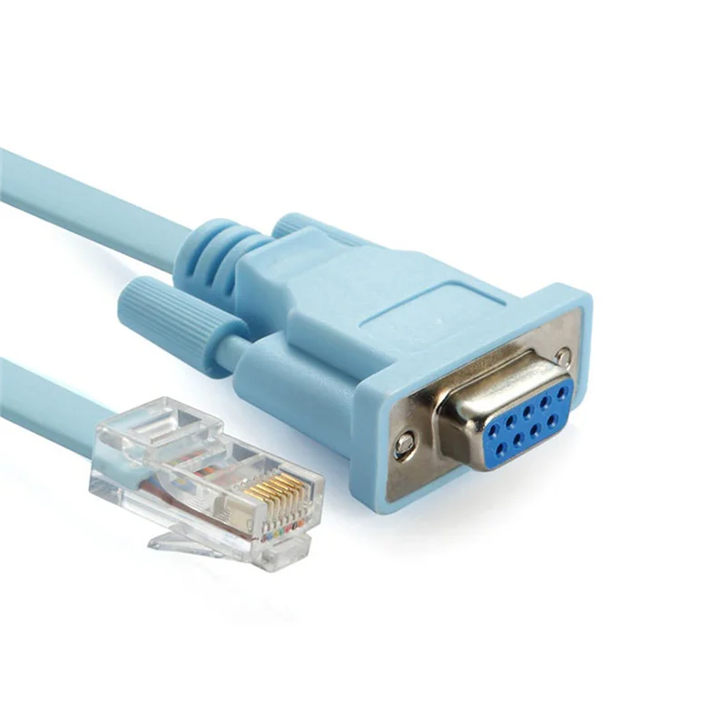 USB Console Cable RJ45 Cat5 Ethernet To Rs232 DB9 COM Port Serial Female Rollover Routers Network Adapter Cable 1.8M -B12B