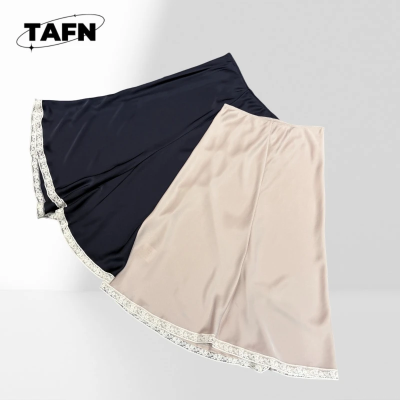 

Ladies Fashion Midi Skirt Simple Design Casual Daily Skirt Fashion Women Skirt Solid Color Midi Skirt Casual Style BC1905